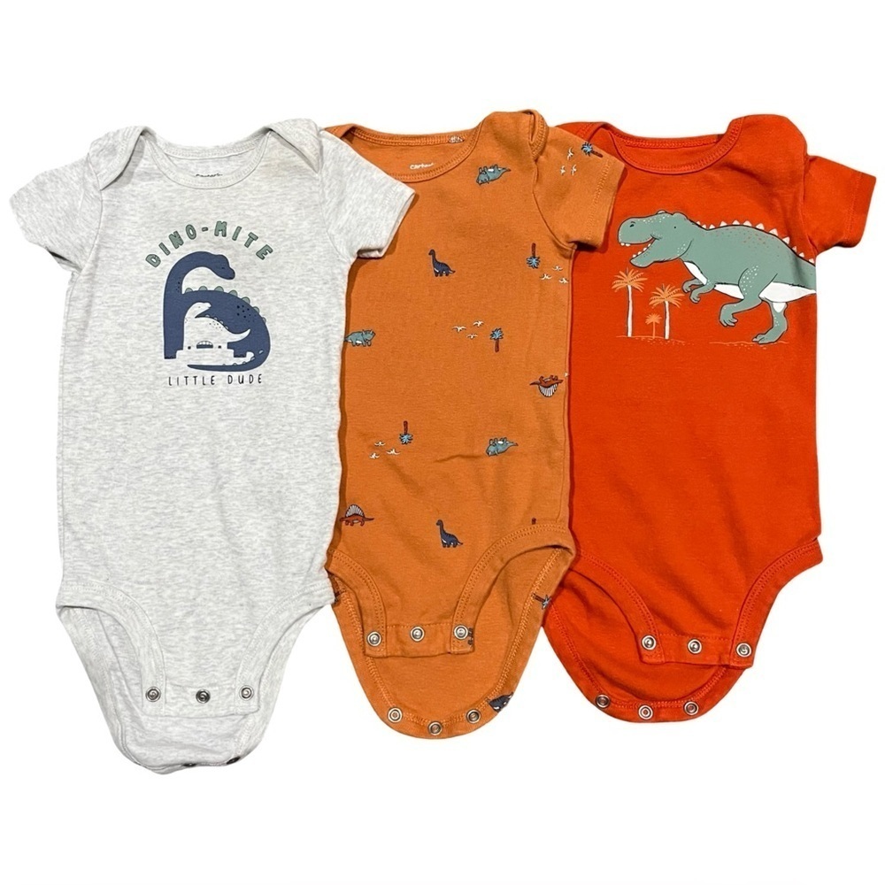 Dino Dude 3pc Onsie Bundle size 9m